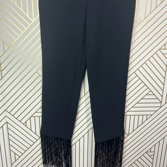 Prabal Gurung Fringe Trousers Pants in Black Size US 2 - Picture 6 of 12